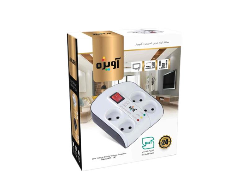 محافظ کامپیوتر چهار خانه بدون ارت 3  متری آویژه