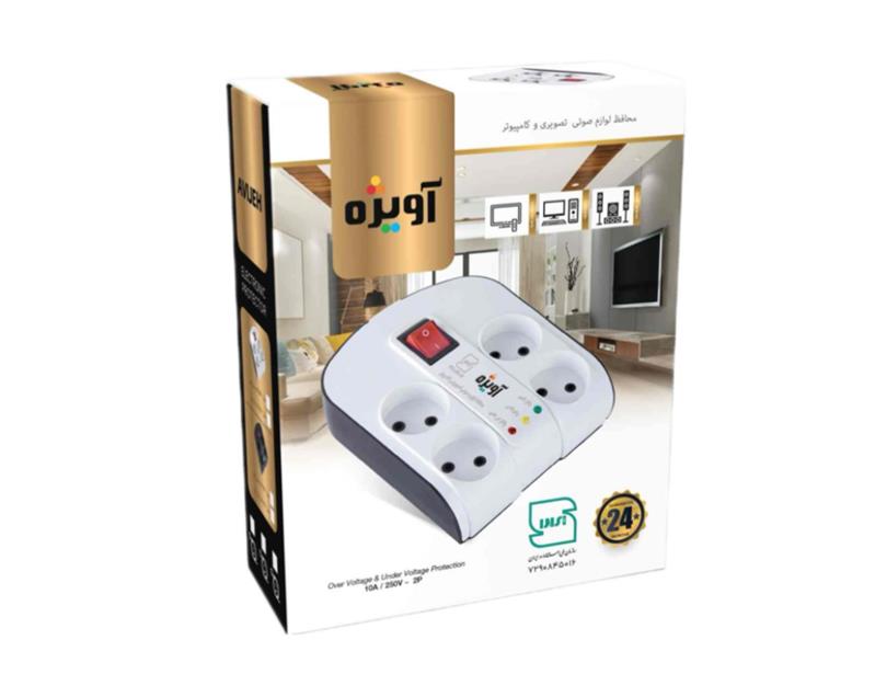 محافظ کامپیوتر چهار خانه بدون  ارت 1.8  متری آویژه
